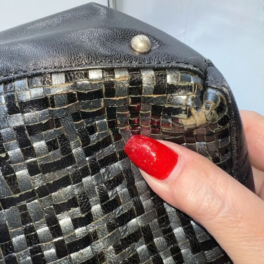 Givenchy Vintage Woven Signature with Acrylic Handles